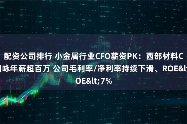 配资公司排行 小金属行业CFO薪资PK：西部材料CFO刘咏年薪超百万 公司毛利率/净利率持续下滑、ROE<7%